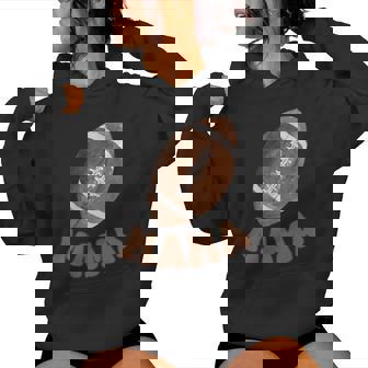 Mama Of The 1 Year Old Football 1St Year Down Birthday Party Women Hoodie | Seseable UK