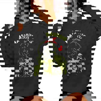 Mamasaurus Tyrannosaurus Rex Mamá 3 Niños Día De La Madre Sudadera con capucha para mujer - Regaloses