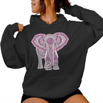 Mandala Elefante Elefantes Mandala Espiritual Elef Sudadera con capucha para mujer - Regaloses