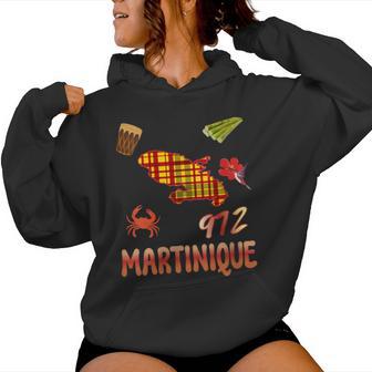 Martinique 972 Idee Cadeauouvenir tyle Madras Sweat à capuche femme - Cadeauxyz
