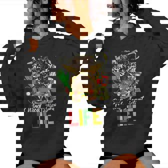 Medical Assistant Messy Bun Afro African History Months Life Women Hoodie - Monsterry