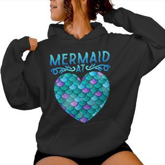 Mermaid At Heart Top Mit Meeresfischschwanz Tiefsee-Meerjungfrauen-Muscheln Kapuzenpullover für Damen - Geschenkecke