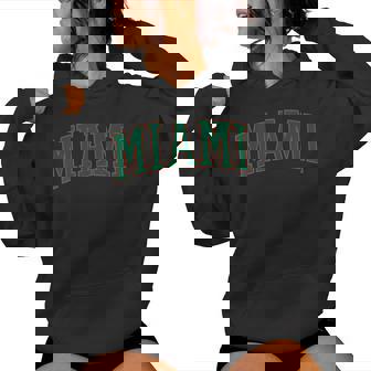 Miami Throwback Print Classic Vintage Women Women Hoodie | Mazezy