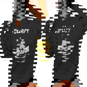 Mignonne Petite Abeille Drôle Minimaliste Bee Happy Sweat à capuche femme - Cadeauxyz