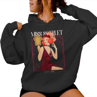 Miss Scarlet Clue Game Women Hoodie - Thegiftio UK