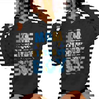 Mom Of The Birthday Boy Family Blue Dog Birthday Party Women Hoodie | Seseable CA