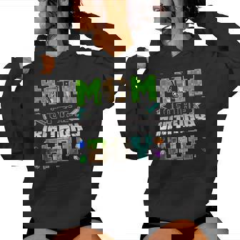 Mom Of The Birthday Boy Gaming Birthday Pixel Party Women Hoodie | Seseable CA