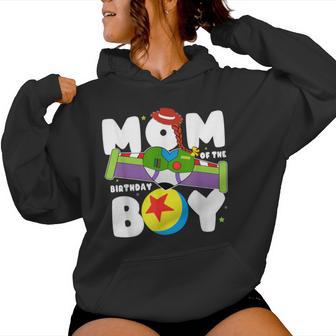 Mom Of The Birthday Boy Toy Lover Story B-Day Party Women Hoodie - Thegiftio UK