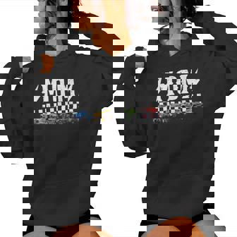 Mom Retro Monster Truck Family Crew Birthday Matching Women Hoodie | Seseable FR