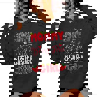 Mommy Of Berry First Birthday Girl Strawberry 1St Bday Women Hoodie - Monsterry