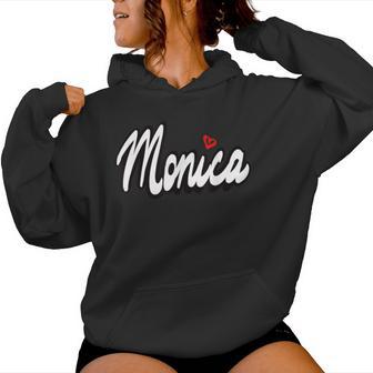 Monica Niñas Y Es Nombre Personalizado Monica Sudadera con capucha para mujer - Regaloses