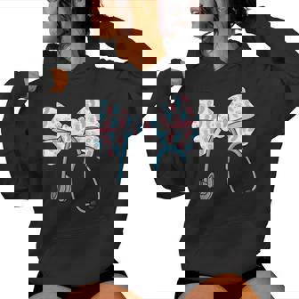 Mother Baby Unit Coquette Bow Mbu Nurse Week Postpartum Women Hoodie - Thegiftio