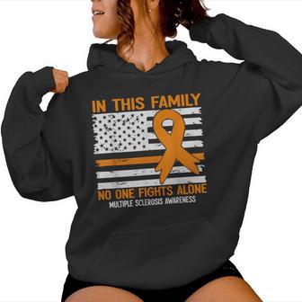 Multiple Sclerosis Awareness Ms Awareness Flag Usa Women Hoodie - Thegiftio UK