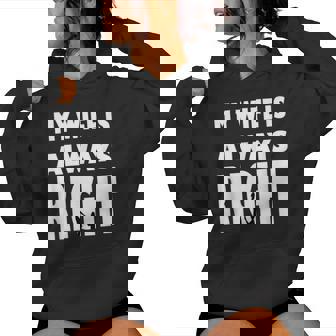 My Wife Is Always Right T For Good Husband レディースパーカー - Kawaiitshirt