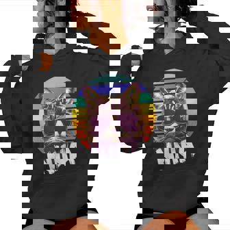 Nina Joli Prénom De Fille Avec Un Chat Cool Sweat à capuche femme - Cadeauxyz