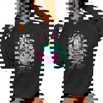 Not A Hugger Vintage Cactus Cute Girl Sarcastic Women Hoodie - Thegiftio