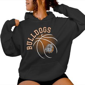 Orange Bulldogs Basketball Team Sports Basketball Mom Women Hoodie - Thegiftio UK