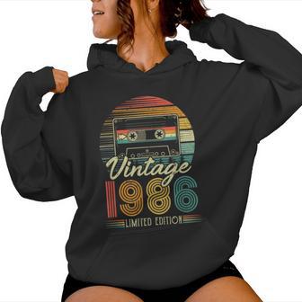 Original 1986 Cumpleañosintage Regalo Leyenda Retro Hombre Y 37 Años Multicolor Talla Manga Larga Algodón Y Poliéster Sudadera con capucha para mujer - Regaloses