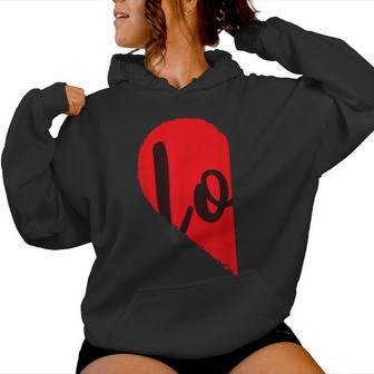 Paar Halbes Herz Liebe Lustigalentinstag Frauen Männer Erwachsene Kapuzenpullover für Damen - Geschenkecke