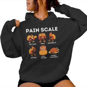 Pain Scale Turkey Pain Assessment Trauma Nurse Thanksgiving Women Hoodie - Thegiftio UK