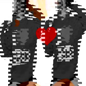 Panneau En Forme De Cœur Avec Inscription I Love Bd Pour Homme Et Sweat à capuche femme - Cadeauxyz