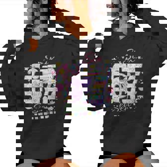 Pascua 67 Gracioso 6-7 Meme Humor Pascuaeisiete Broma 67 Cuello Sudadera con capucha para mujer - Regaloses