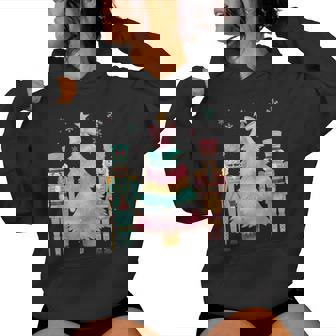 Pastel Nutcracker Soldier Pink Bow Christmas Tree Girl Women Hoodie - Monsterry