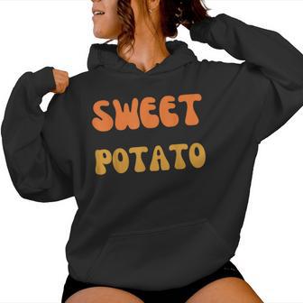 Patata Dulce Y Tipo De Patata Grosera Estilo Groovy Sudadera con capucha para mujer - Regaloses