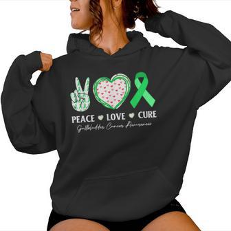 Peace Love Cure Gallbladder Cancer Awareness For Men Women Hoodie - Thegiftio UK