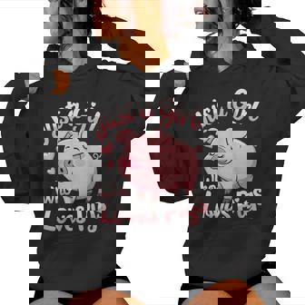 Pig Cute Just A Girl Who Loves Pigs Women Hoodie | Seseable UK