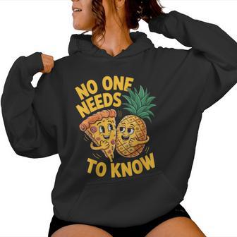 Pizza Hawaii Mit Ananas Geheimnispruch Lustig Hawaiipizza Kapuzenpullover für Damen - Geschenkecke