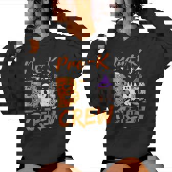 Pre K Boo Crew Teacher Student Halloween Pre Kindergarten Women Hoodie | Mazezy