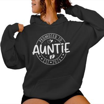 Promoted To Auntie Est 2026 Soon To Be Aunt New Aunt Women Hoodie | Seseable UK