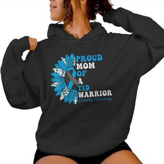 Proud Mom Of A T1d Warrior Type 1 Diabetes Awareness Women Hoodie - Thegiftio UK