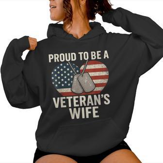 Proud Veteran’S Wife Patriotic Veterans Day Women Hoodie - Thegiftio UK