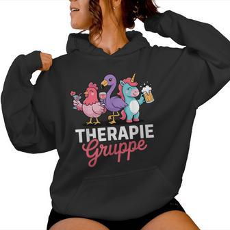 Therapie Gruppe Flamingo Ausflug Mädelsabend Party Mädels Kapuzenpullover für Damen - Geschenkecke