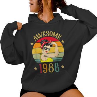 Regalos De Cumpleañosintage De 1986 Para Es De 39 Años Nacidas En 1986 Sudadera con capucha para mujer - Regaloses