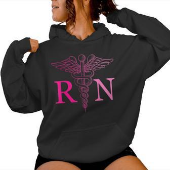 Registered Nurse Appreciation Pink Rn Nursing Tie Dye Nurse Women Hoodie - Thegiftio UK