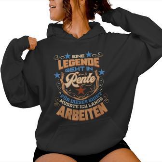 Rente Legende Für Renteneintritt Ruhestand Opa Rentner Oma Kapuzenpullover für Damen - Geschenkecke