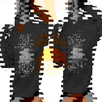 Retro Fall Religious Bible Matthew Are You Fall-O-Ween Jesus Women Hoodie - Thegiftio