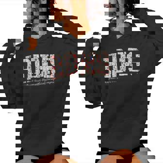 Retro Floral Rdms Registered Diagnostic Medical Sonographer Women Hoodie | Seseable FR