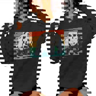 Retro Panda Kapuzenpullover für Damen - Seseable