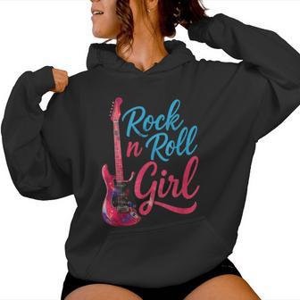 Rock'n Roll Girl Band Guitar Music Lover Girls & Women Women Hoodie | Seseable UK