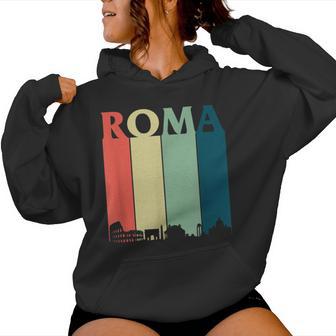 Romaouvenir Roma Love Retrointage Italia Sudadera con capucha para mujer - Regaloses