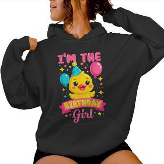 Rubber Duck I’M The Birthday Girl Rubber Duck Birthday Party Women Hoodie - Monsterry