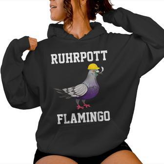 Ruhrpott Flamingo Ruhrgebiet Lustige Taube Kapuzenpullover für Damen - Geschenkecke