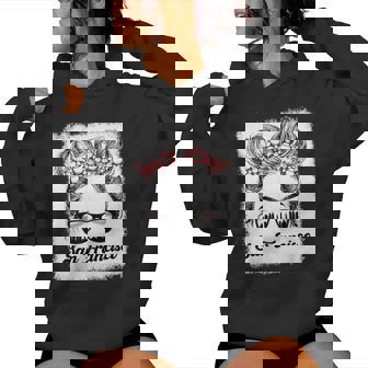 San Francisco Retro Baseball Messy Bun Girl Met At Game Day Women Hoodie - Thegiftio