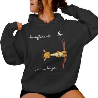Sé Diferente Jirafa Hombres Esé Tú Jirafa Autista Manga Larga Sudadera con capucha para mujer - Regaloses
