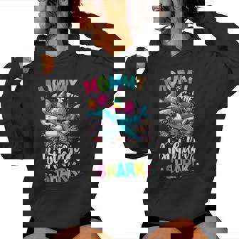 Shark Birthday Mommy Birthday Mom Girl Boy Matching Women Hoodie - Thegiftio