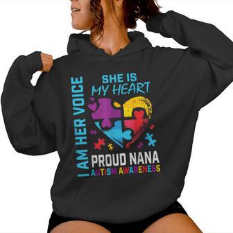 She Is My Heart Autism Awareness Granddaughter Proud Nana Women Hoodie - Thegiftio UK